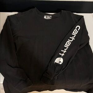Carhartt Black Crewneck with Sleeve Logo